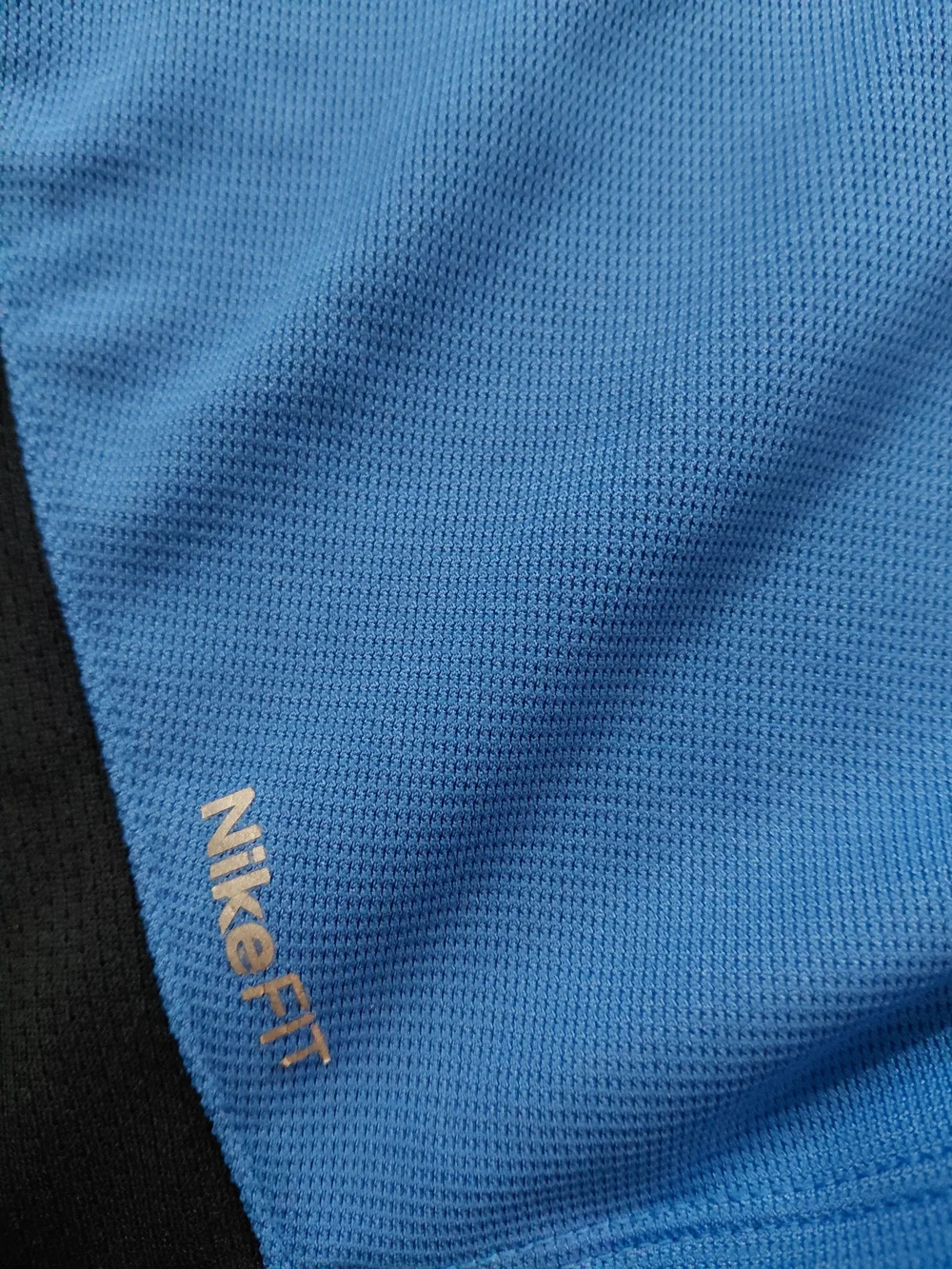 Nike Blue Dri-FIT Polo Shirt with Black Panels - Picture 3 of 5